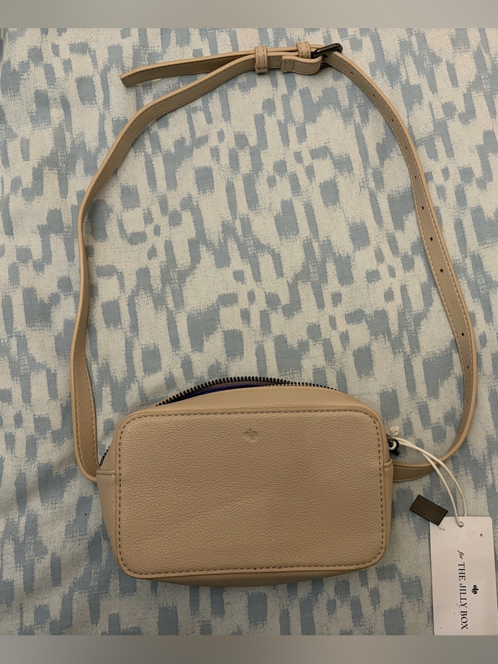 Ela for Jilly Box Beige Leather Crossbody/Belted Bag